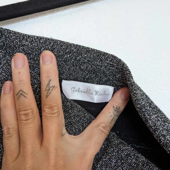 Silver Gabriella Rocha Mini Skirt. Size S/M - Picture 9 of 9